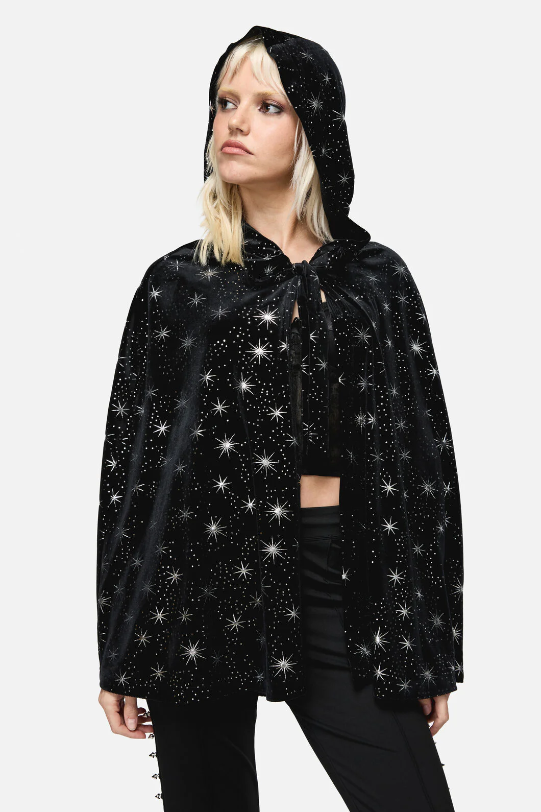 Odette Velour Goth Cloak - Image 2