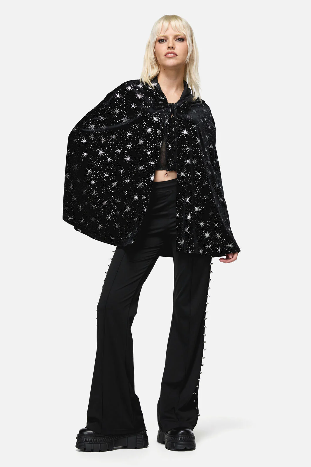 Odette Velour Goth Cloak - Image 6