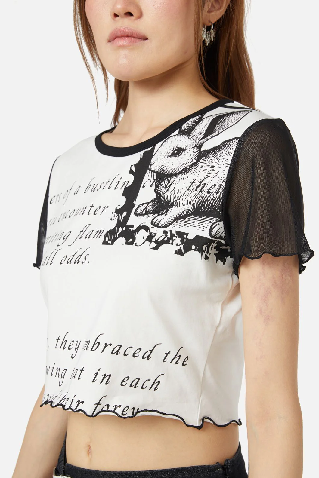 Old Postal Contrast Baby Tee - Image 4
