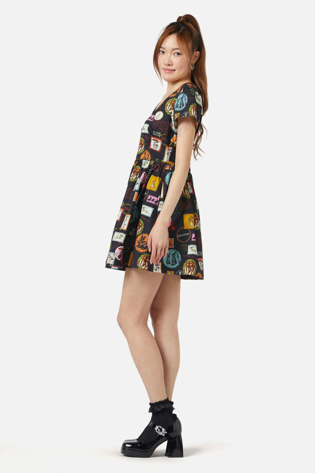 Old Postal Printed Dress - Image 2