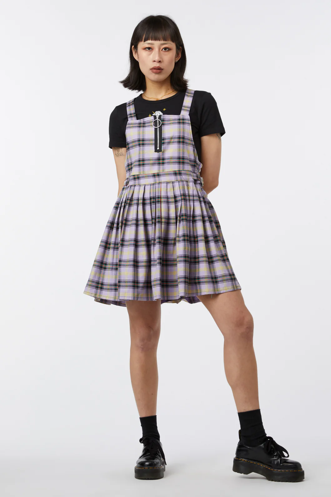 Outsider Tartan Pleat Pinny - Image 2