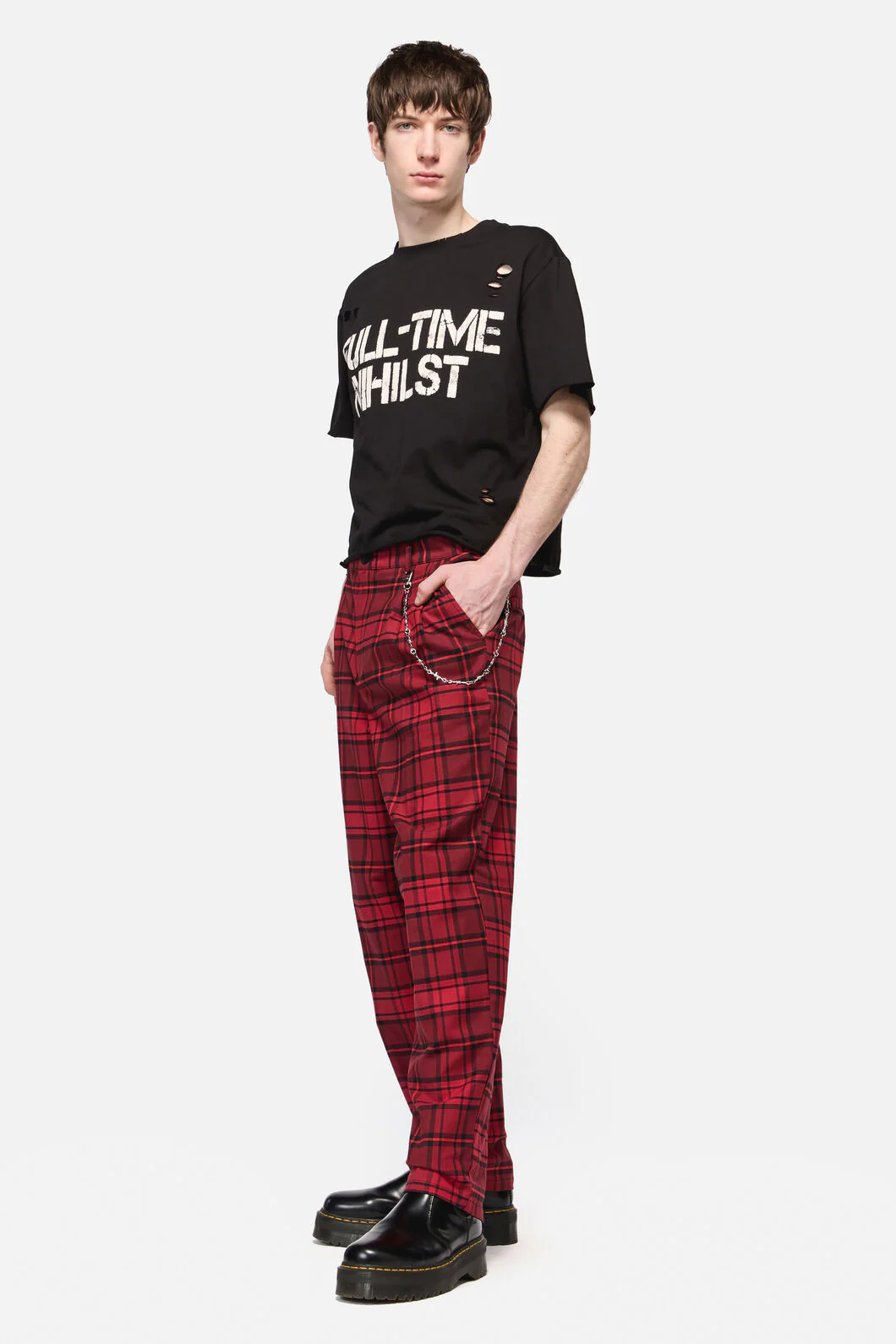 Over It Tartan Slim Fit Pants - Image 3