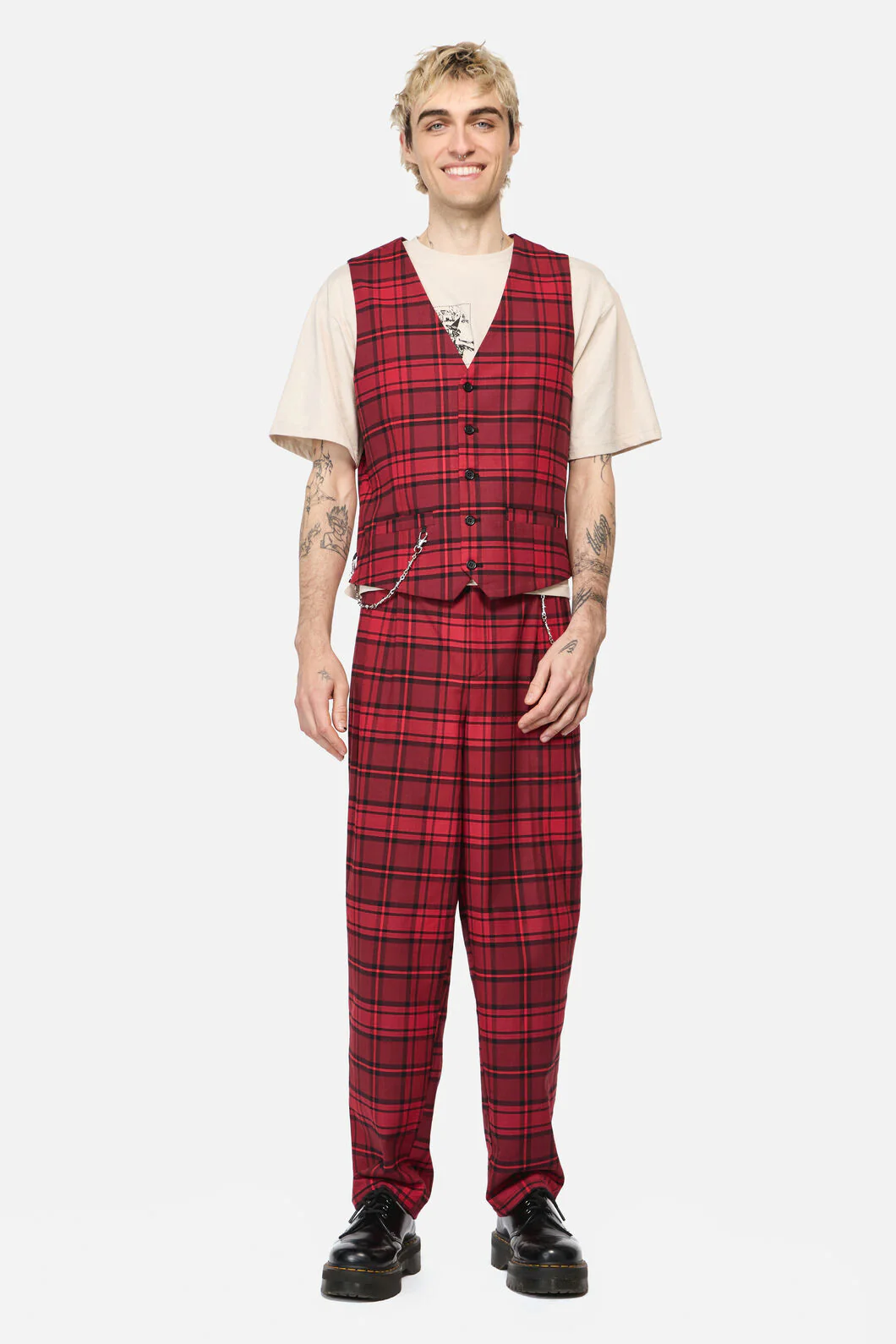 Over It Tartan Vest