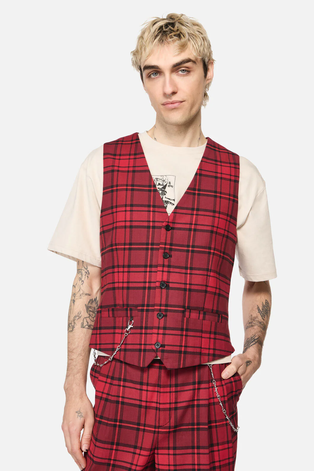 Over It Tartan Vest - Image 2