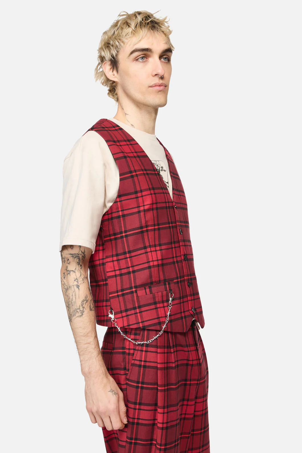 Over It Tartan Vest - Image 3