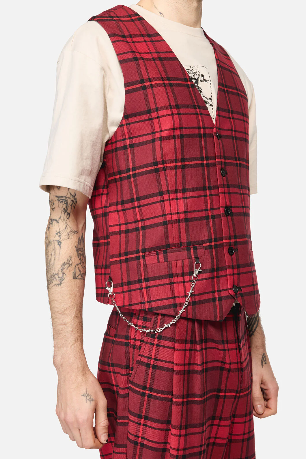Over It Tartan Vest - Image 5