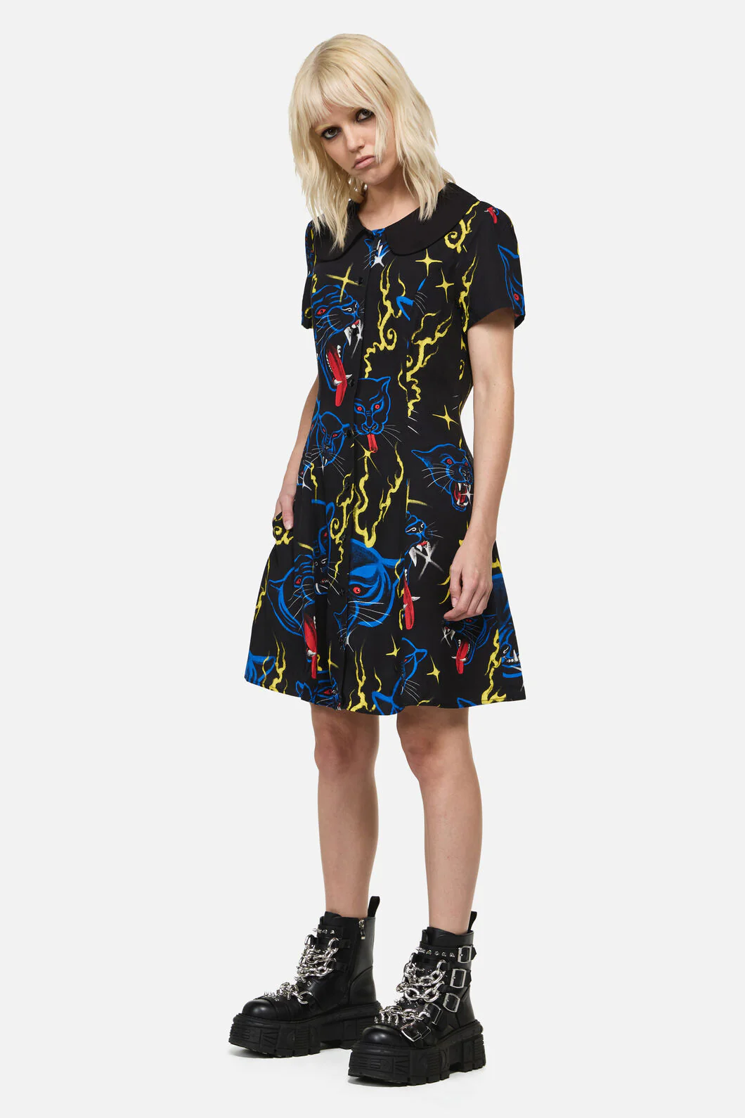 Panther Punk Mini Dress - Image 5