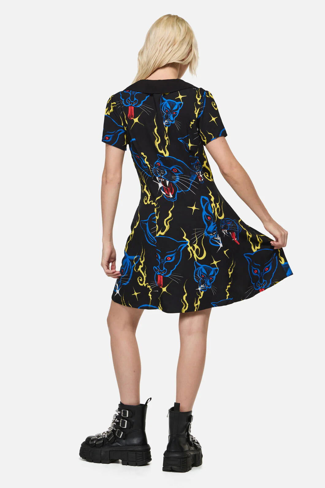 Panther Punk Mini Dress - Image 7