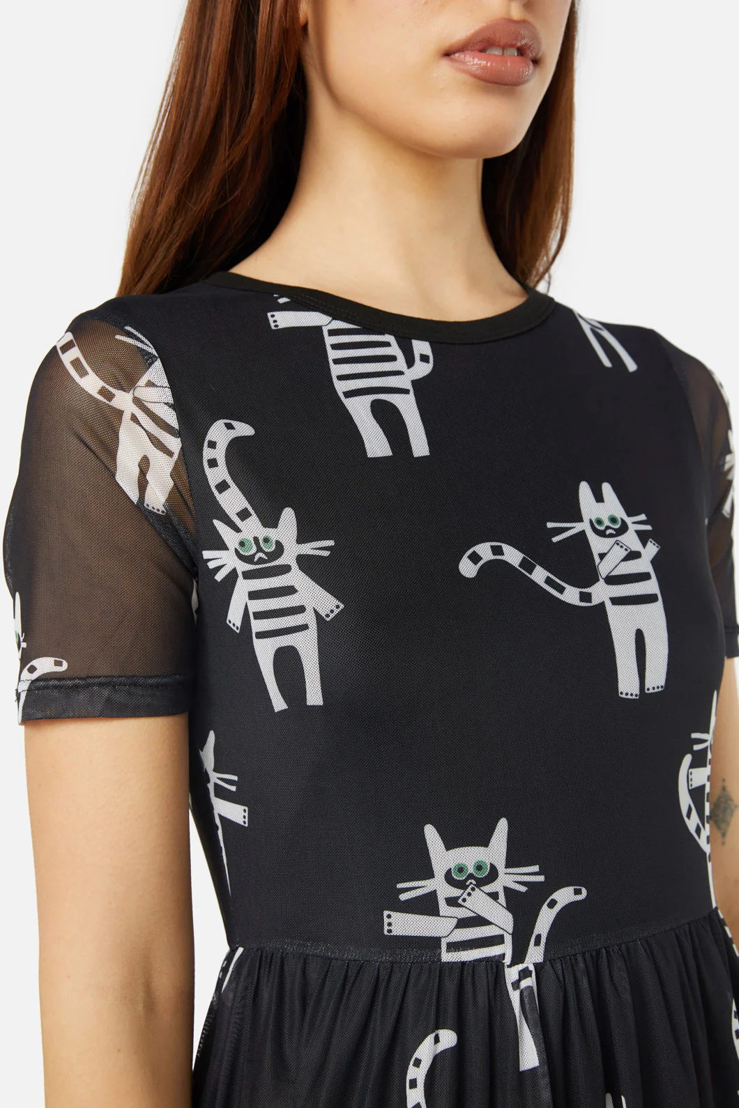 Peculiar Puss Mesh Dress - Image 5