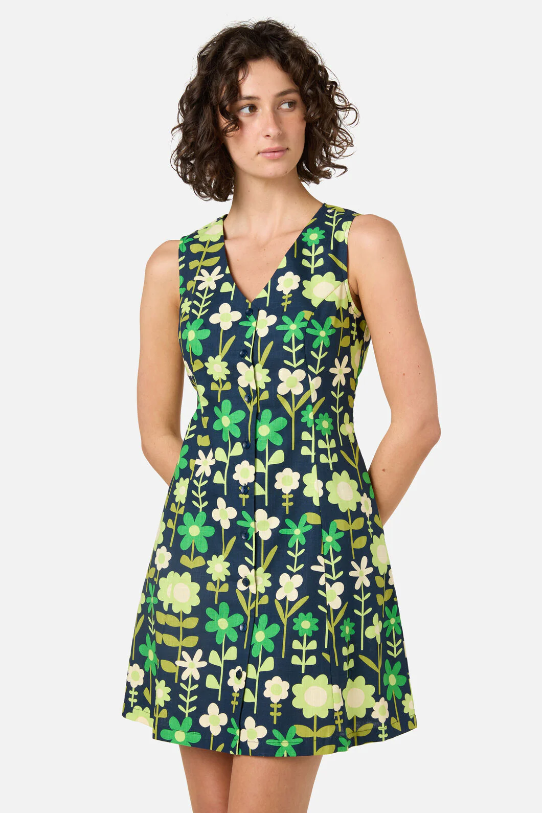Penny 60's Button Front Dress - Image 2