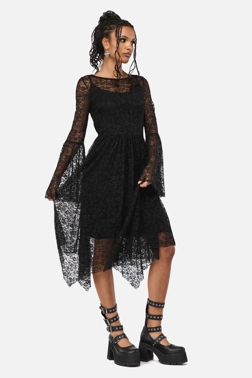 Phantom Goth Lace Dress - Image 6