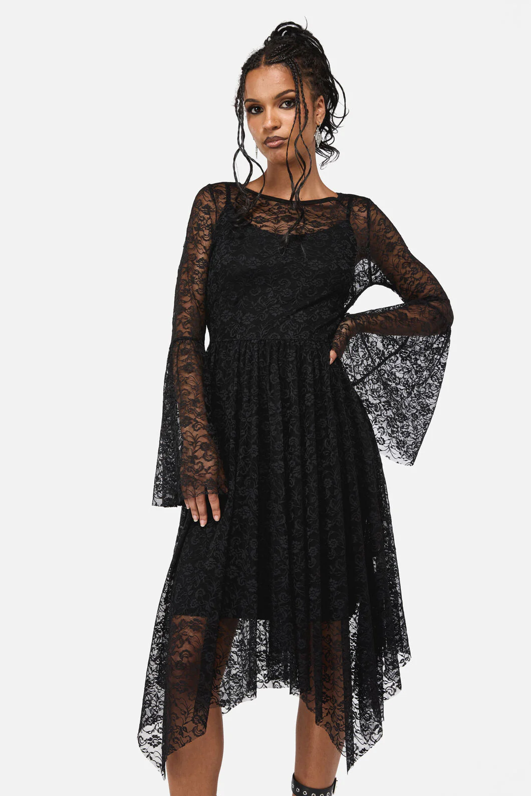 Phantom Goth Lace Dress - Image 8