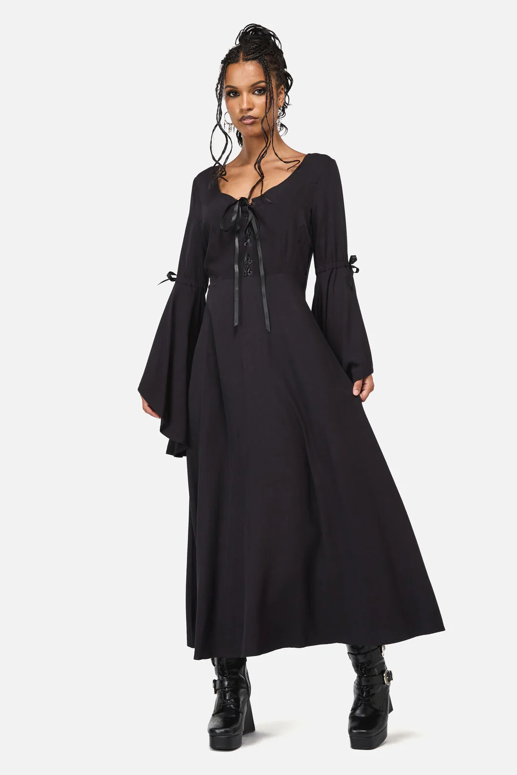 Phantom Goth Midi Dress