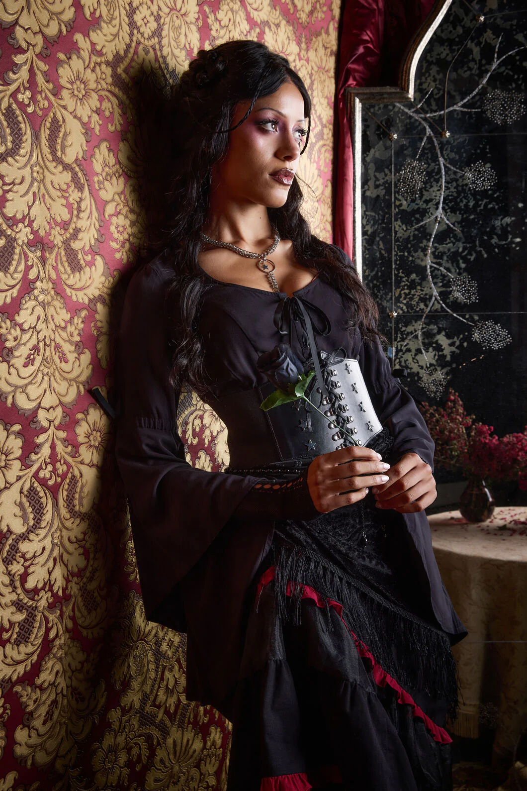 Phantom Goth Midi Dress - Image 3