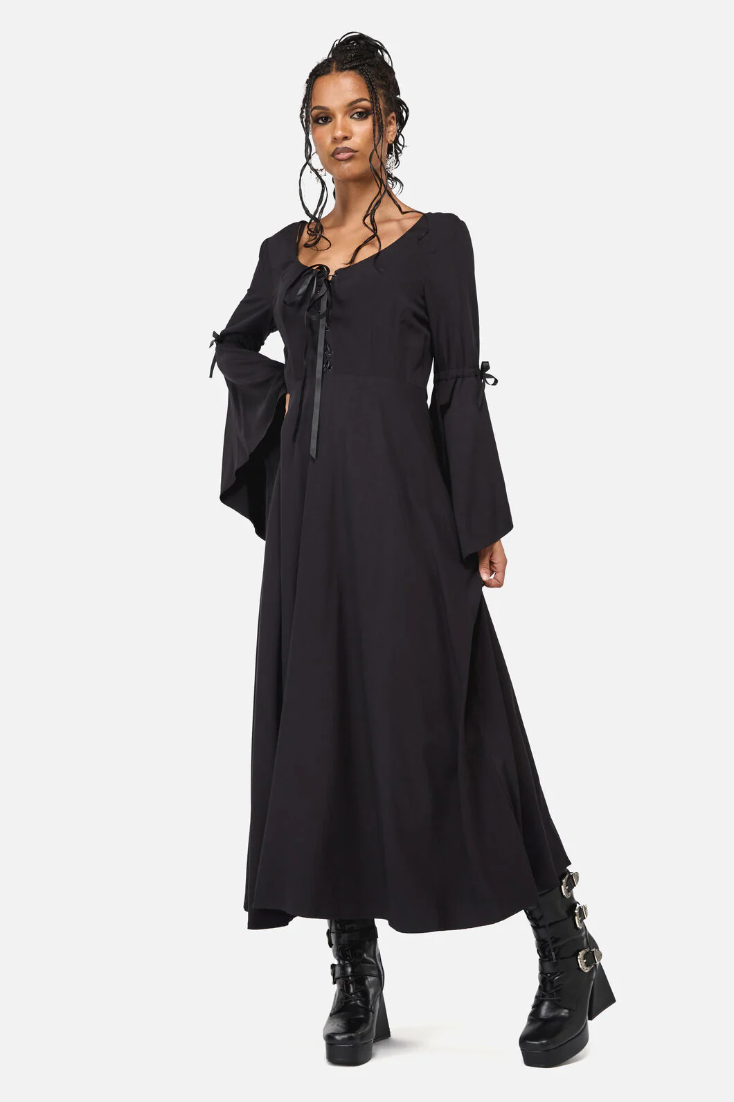 Phantom Goth Midi Dress - Image 6