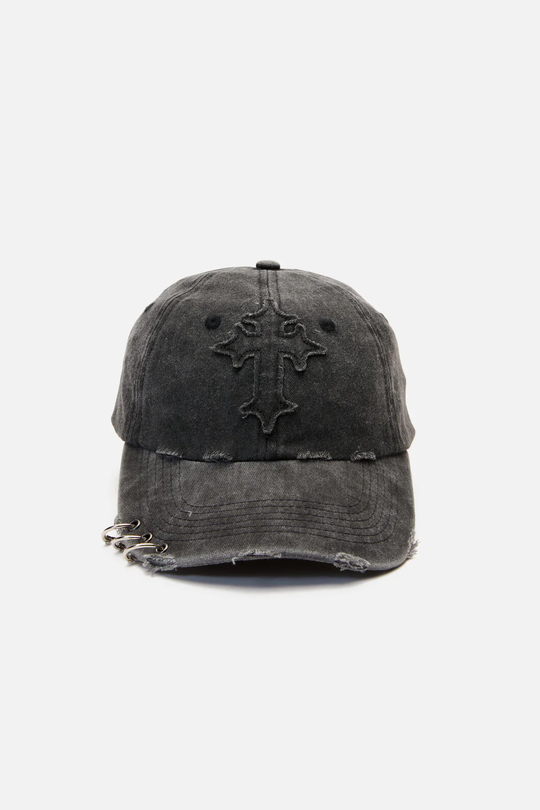 Pierced & Distressed Cross Cap - Image 5