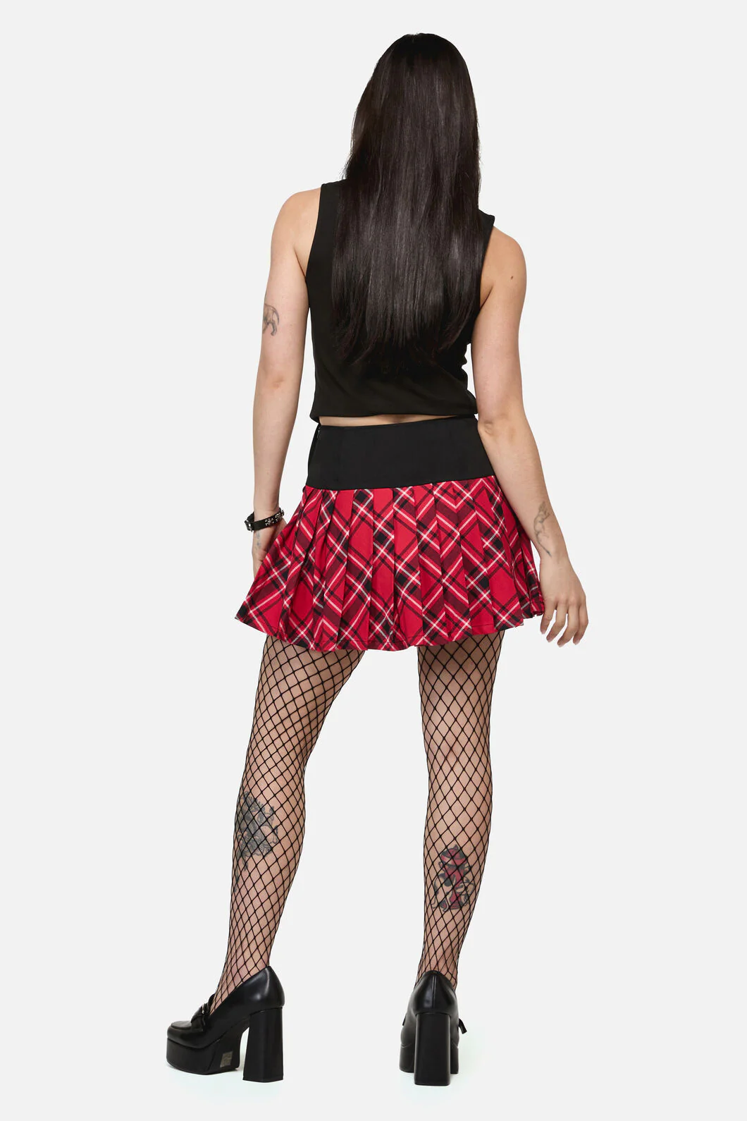 Piracy Punk Tartan Mini Skort - Image 4