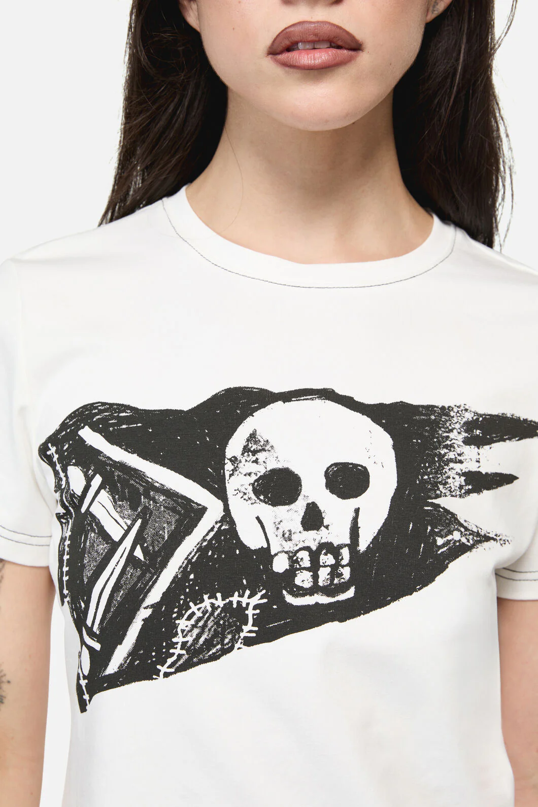 Pirate Flag Print Punk Tee - Image 4