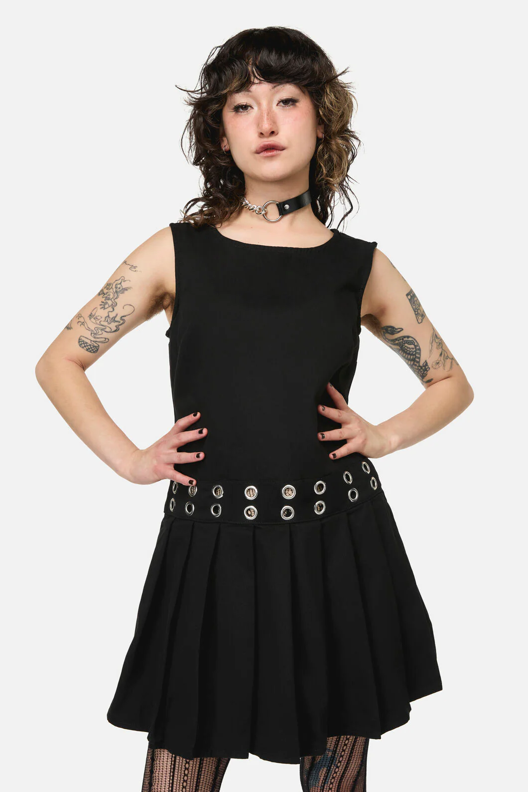 Pirate Punk Eyelet Mini Dress