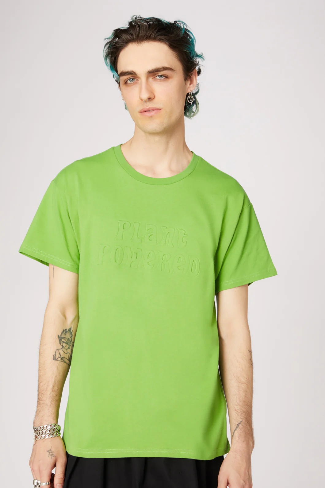 Plant Embossed Cotton Tee - Image 2