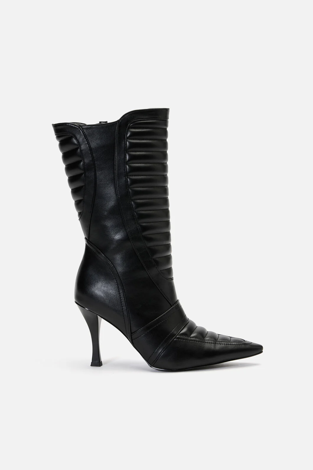 Pointy Moto Heeled Boot - Image 4