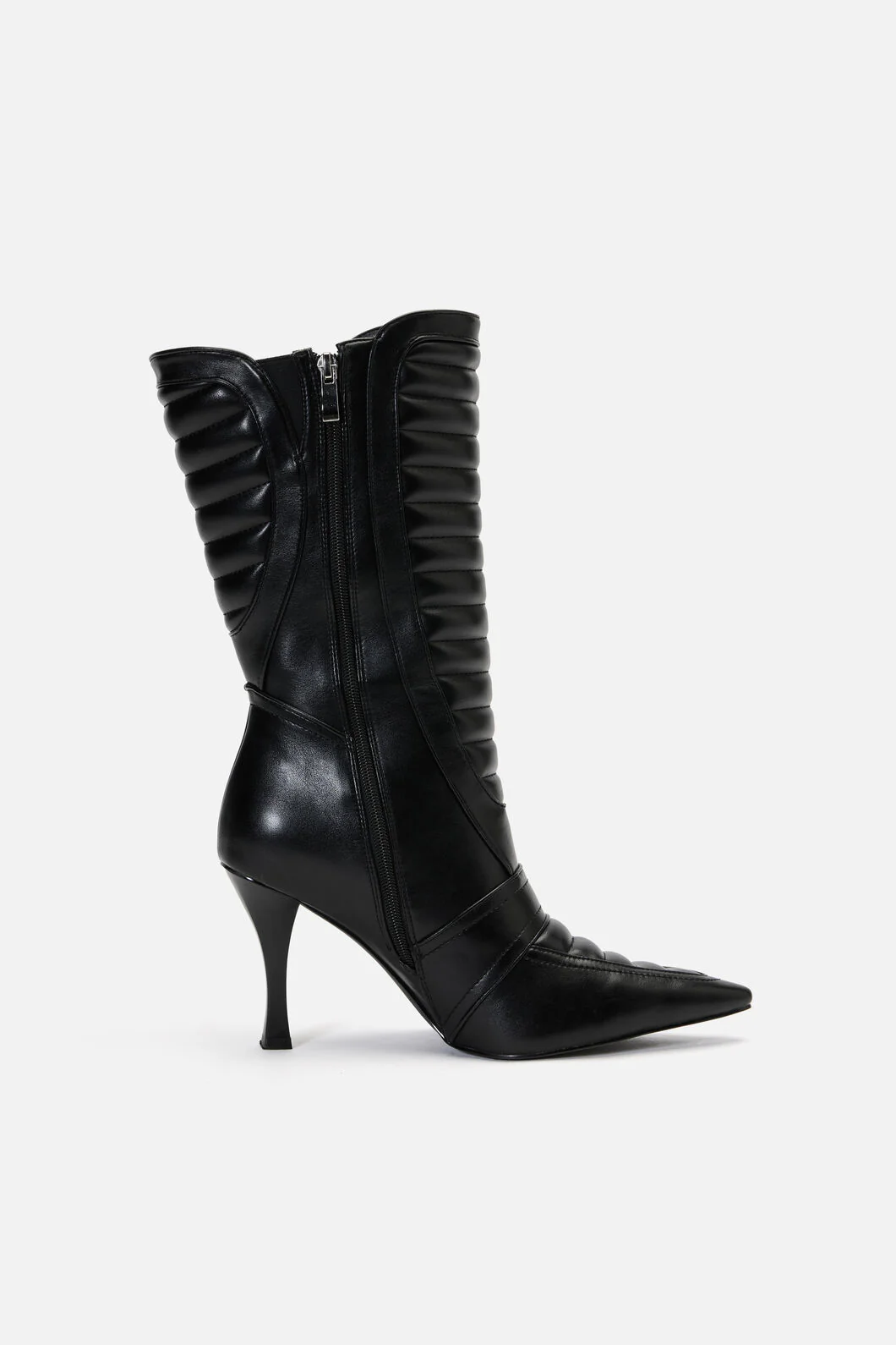 Pointy Moto Heeled Boot - Image 5
