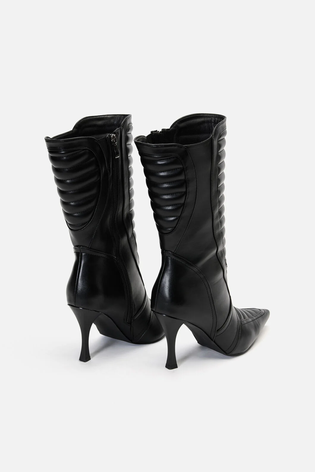 Pointy Moto Heeled Boot - Image 6