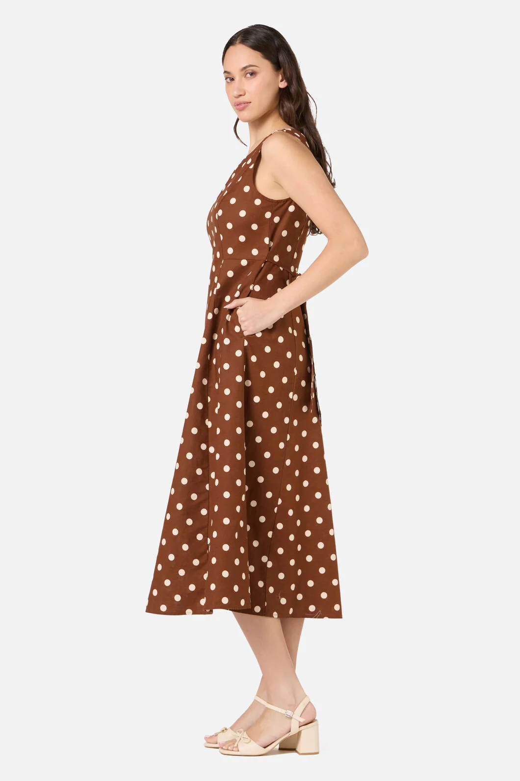 Polka Dot Midi Dress - Image 5
