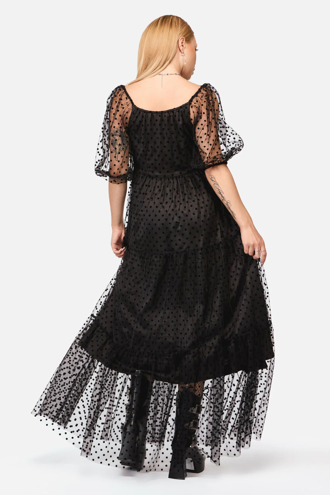Polka Party Mesh Formal Dress - Image 5