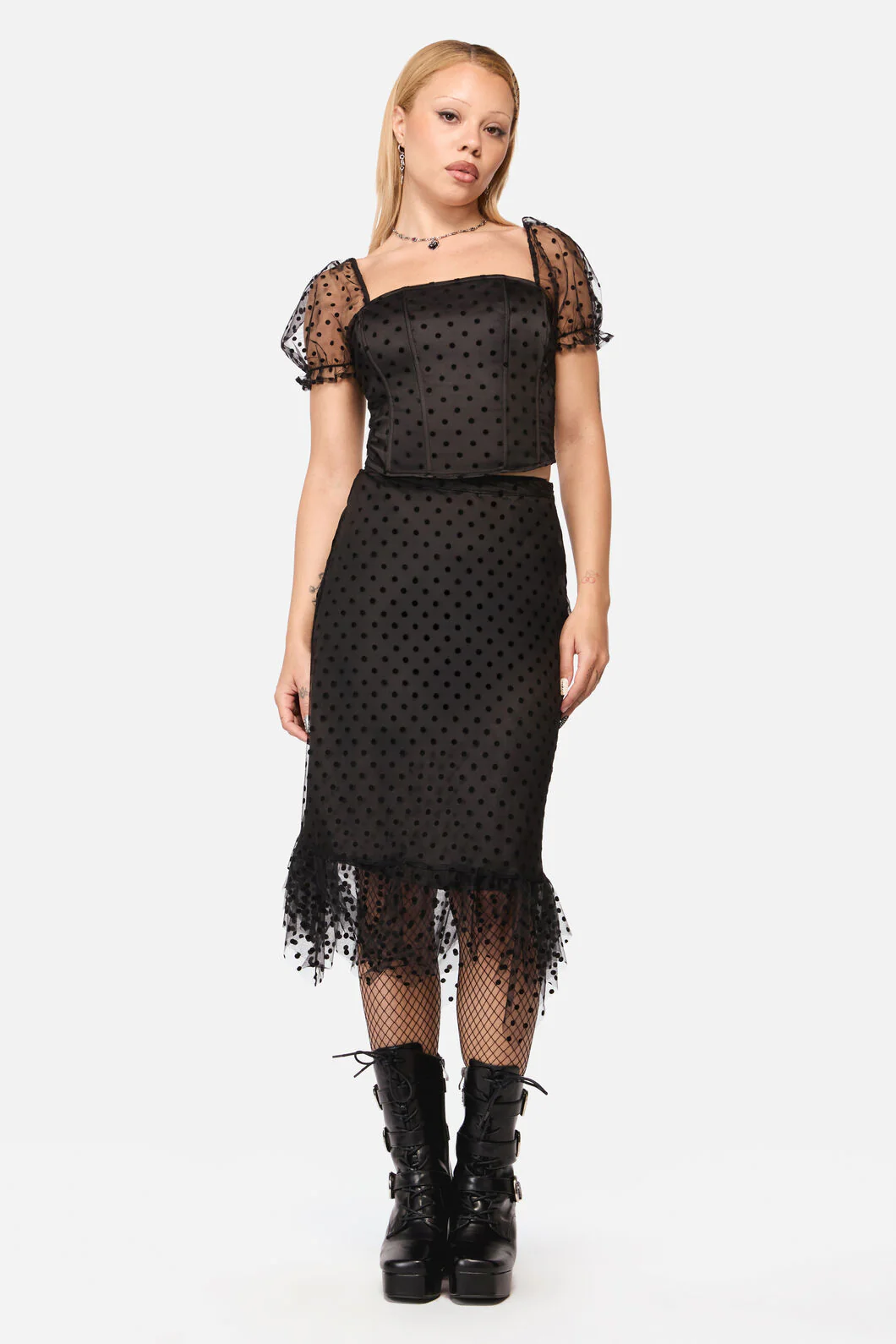 Polka Party Mesh Skirt - Image 2