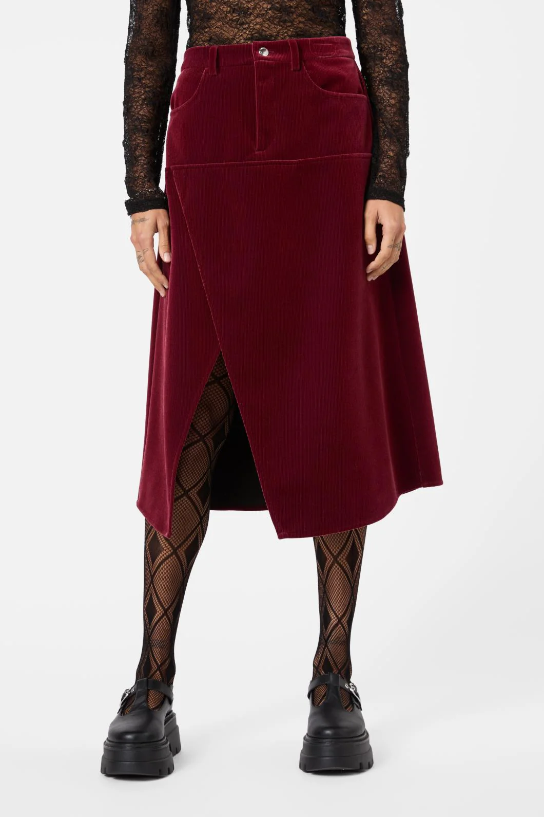 Prestige Stripe Cord Skirt - Image 2