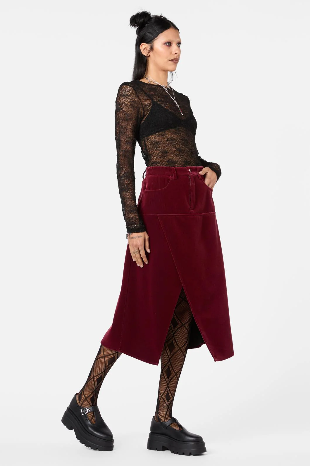 Prestige Stripe Cord Skirt - Image 3