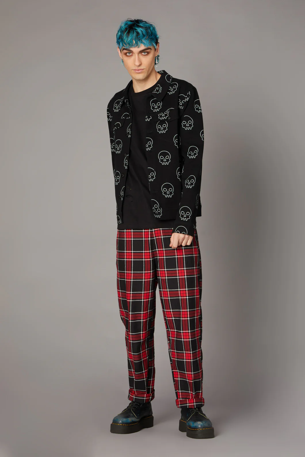 Printed Skull Punk Jacket - Image 2