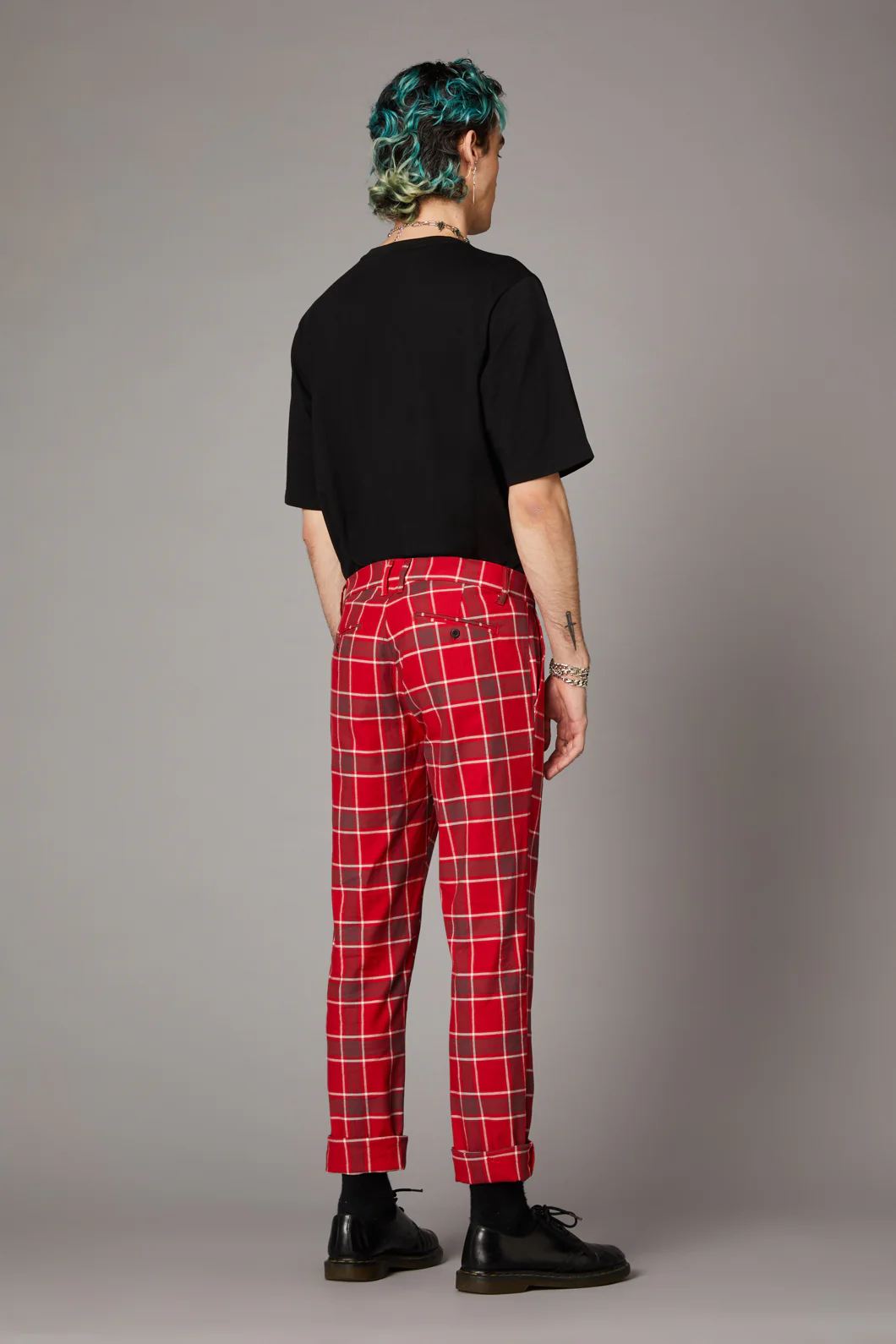 Punk Red Tartan Unisex Pant - Image 4