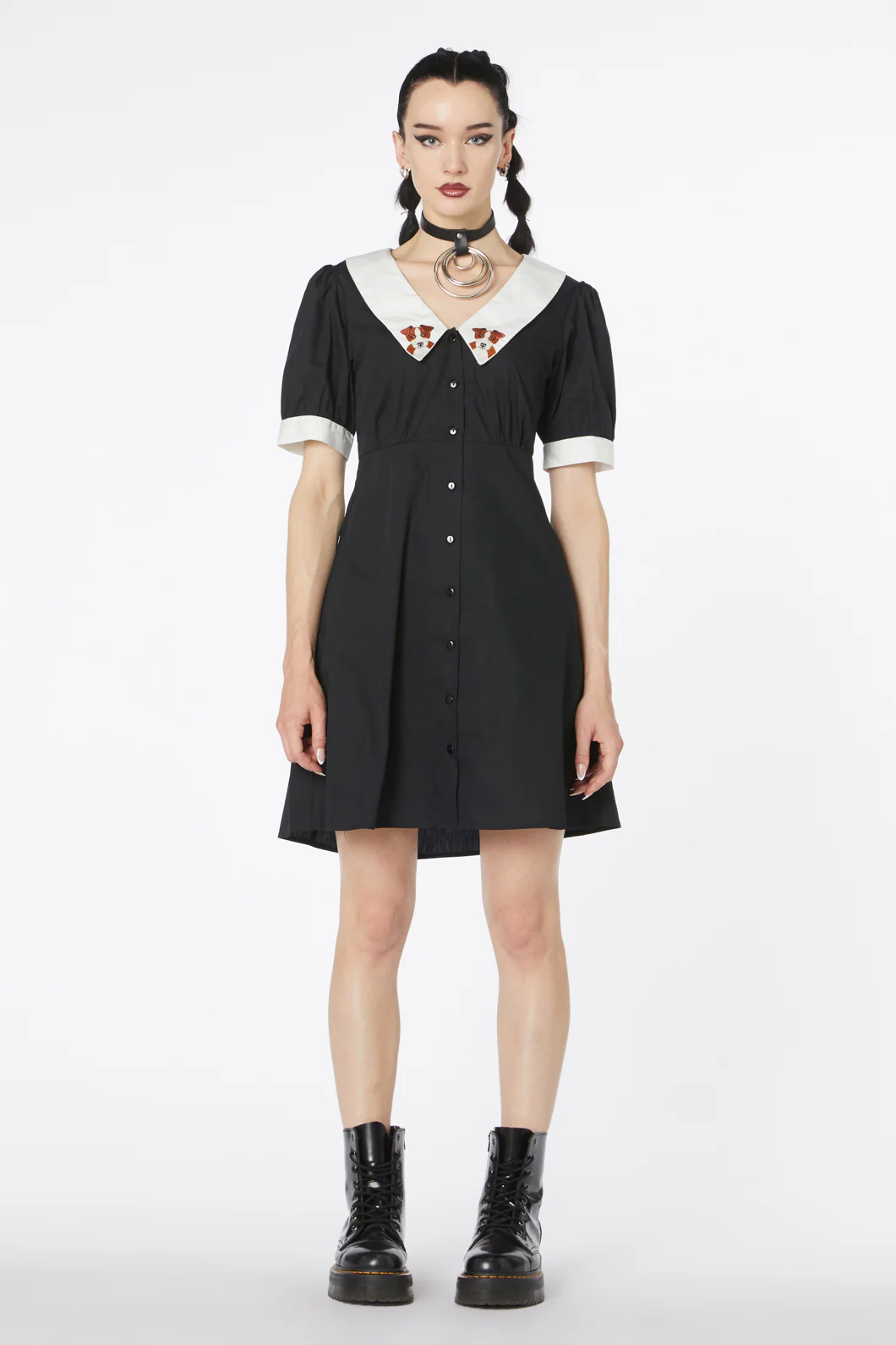 Puppy Embroidery Dress - Image 7