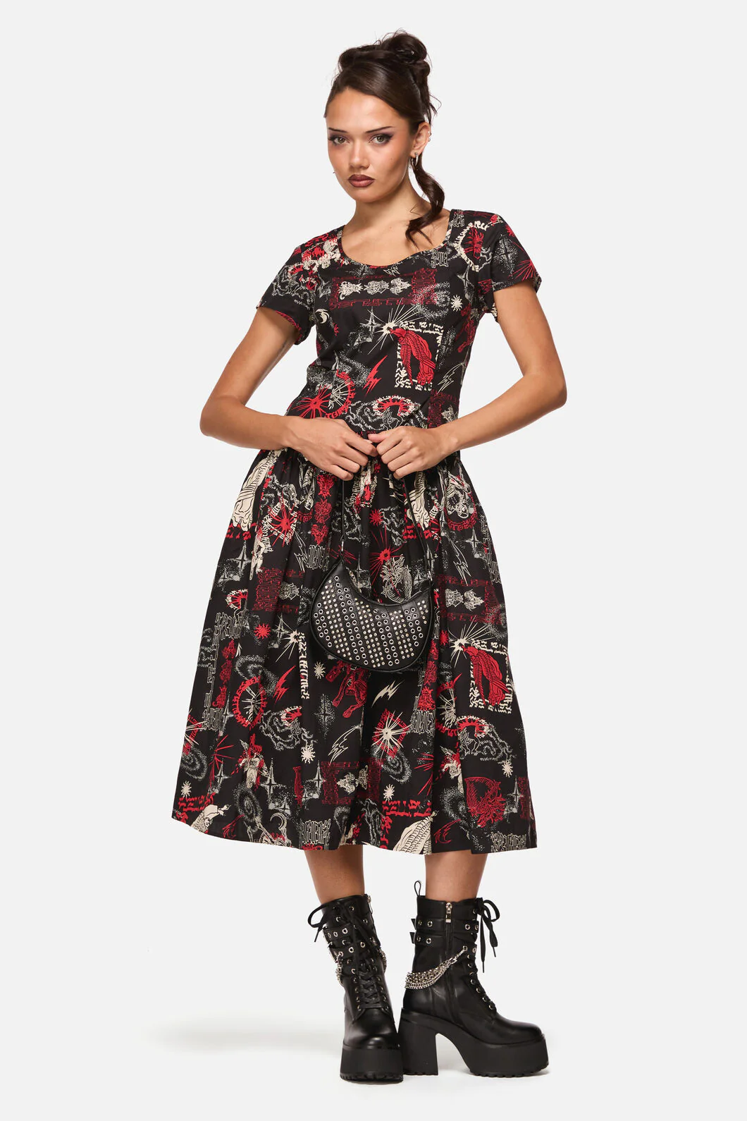 Purgatory Goth Midi Dress - Image 2