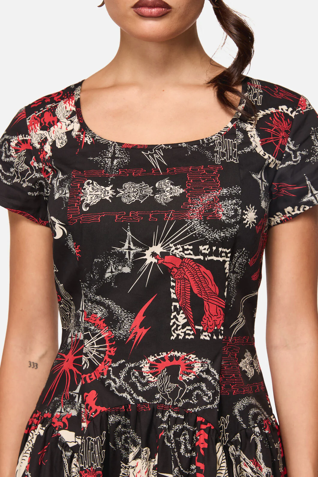 Purgatory Goth Midi Dress - Image 5