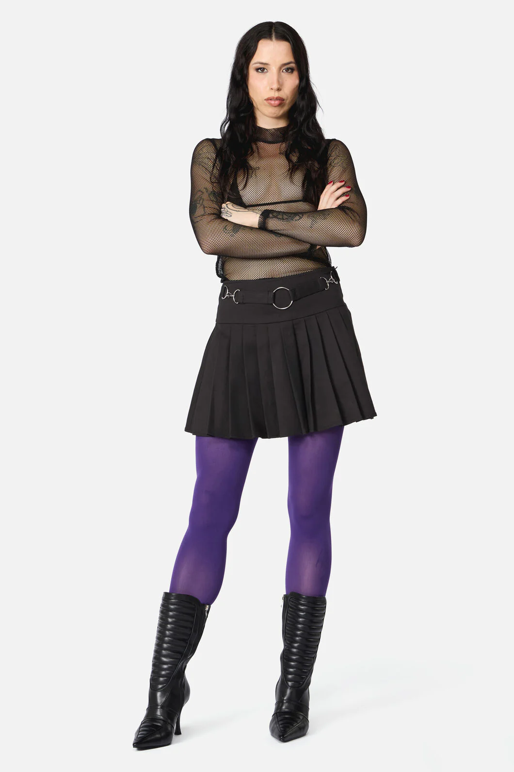 Purple Plain Tights