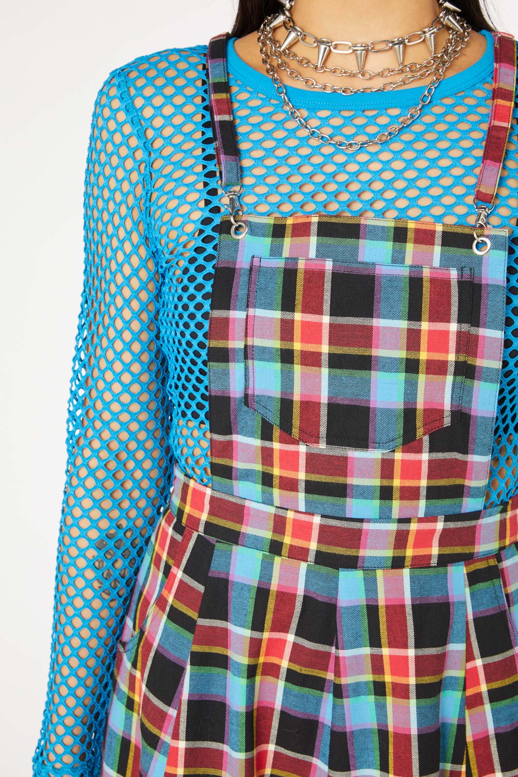 Rainbow Tartan Pinafore - Image 5