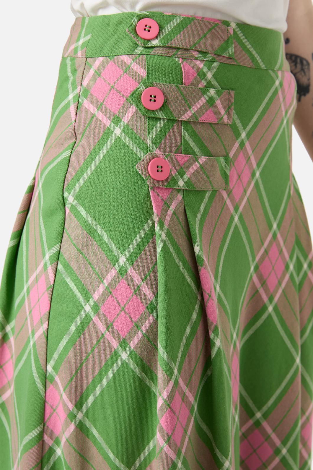 Ranch Tartan Midi Skirt - Image 9