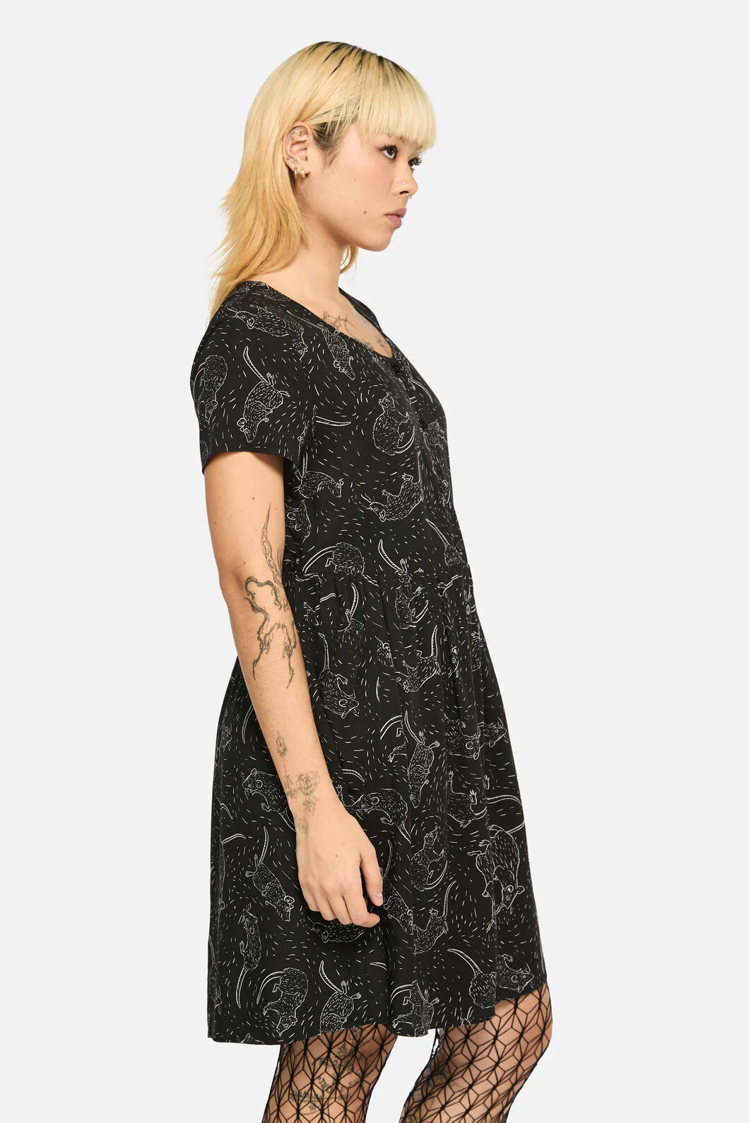 Ratbag Short Sleeved Grunge Dress - Image 3