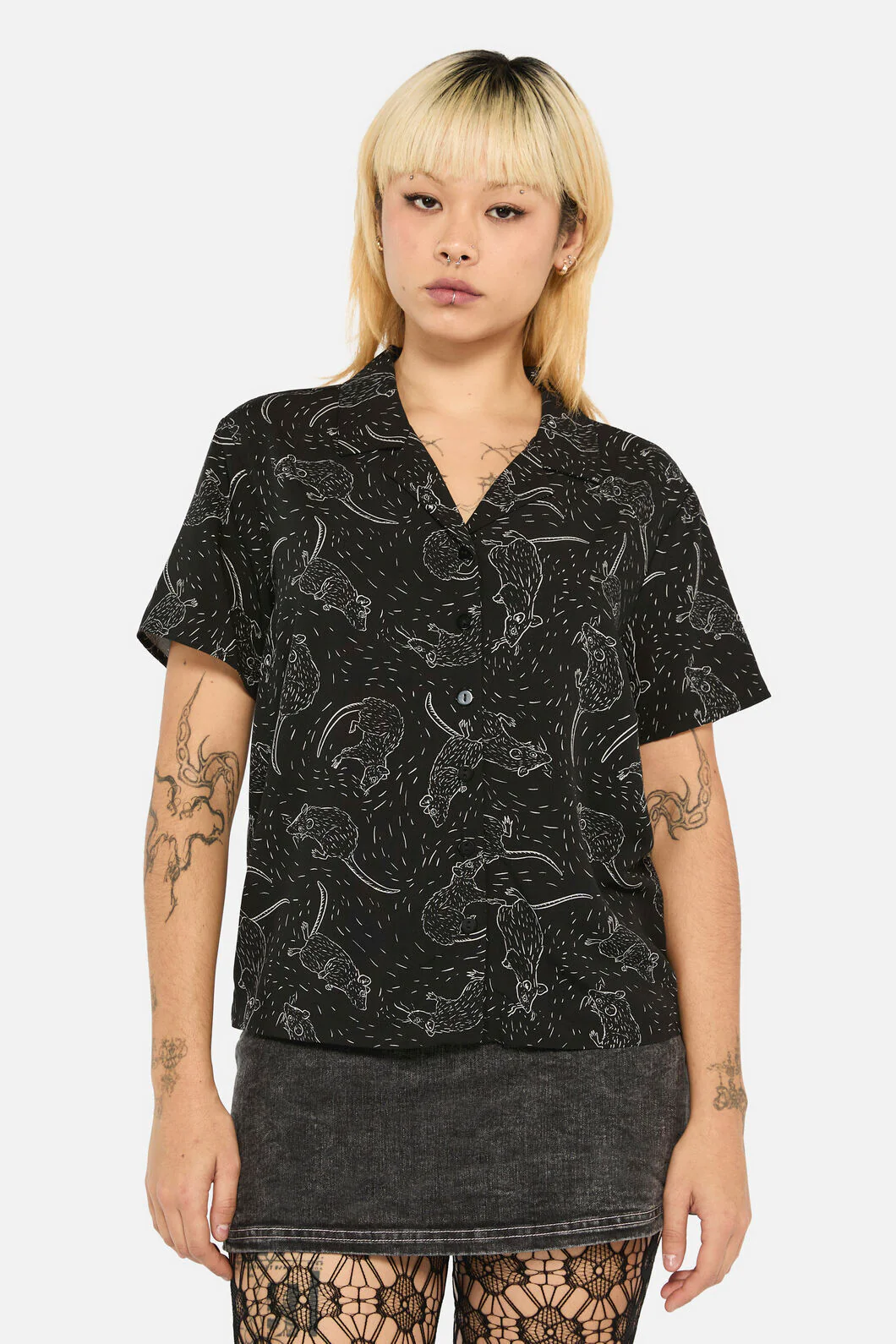 Ratbag Short Sleeved Grunge Blouse - Image 2
