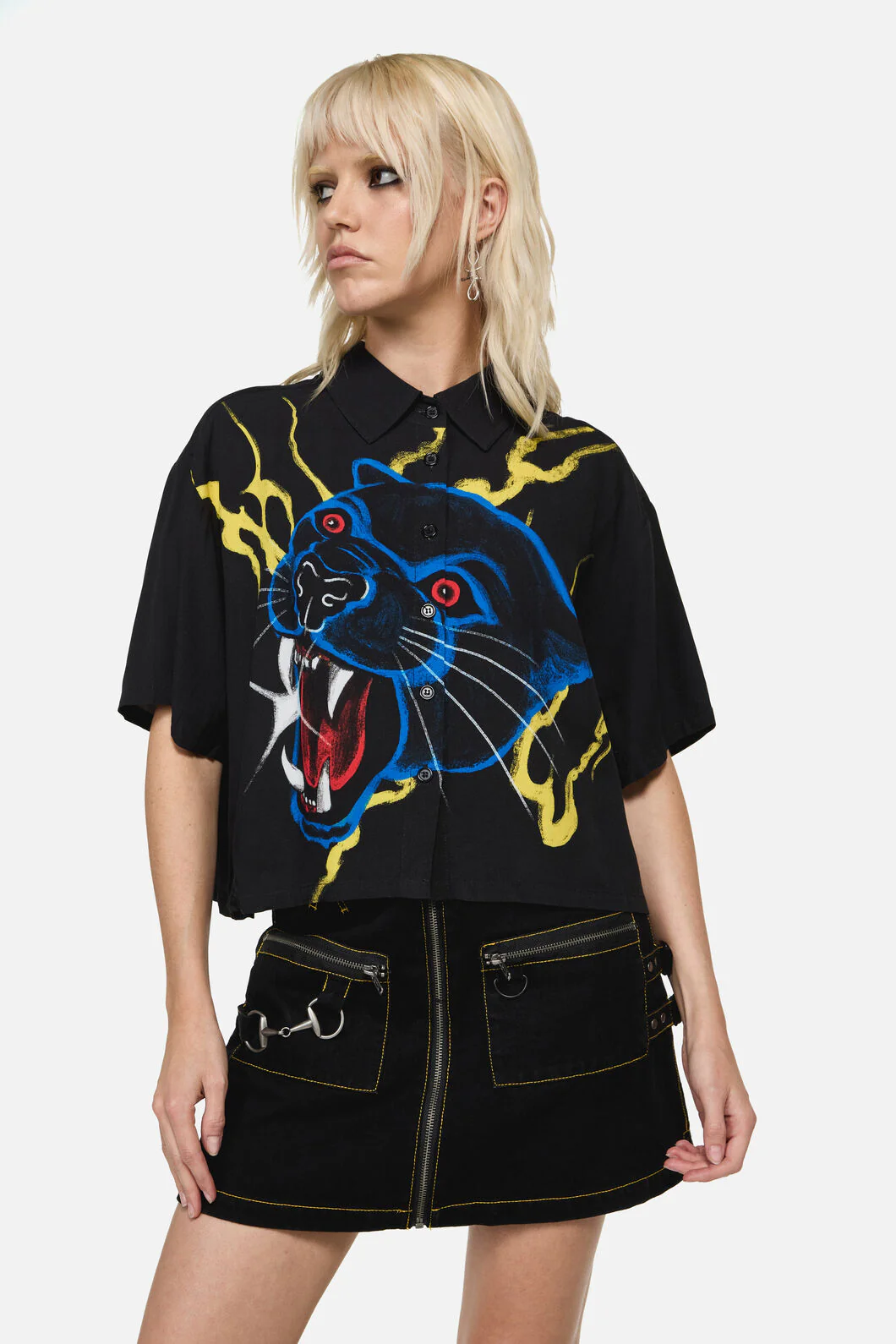 Rawr Punk Print Blouse - Image 2