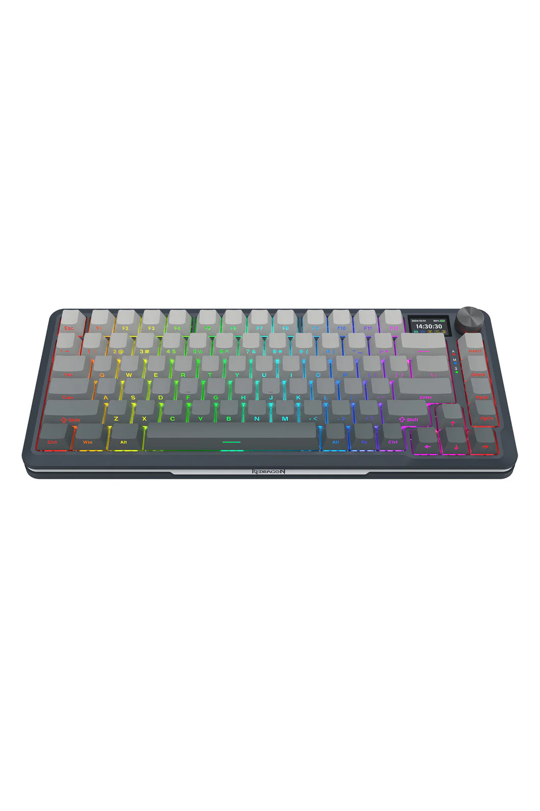 Redragon K708GG RGB Pro Fleact Charcoal 75% LCD Gasket Wireless Mechanical Keyboard - Image 13
