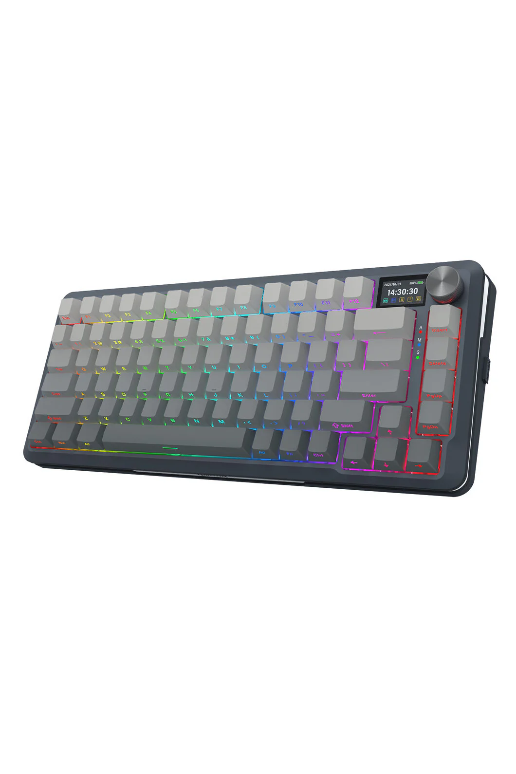 Redragon K708GG RGB Pro Fleact Charcoal 75% LCD Gasket Wireless Mechanical Keyboard - Image 3