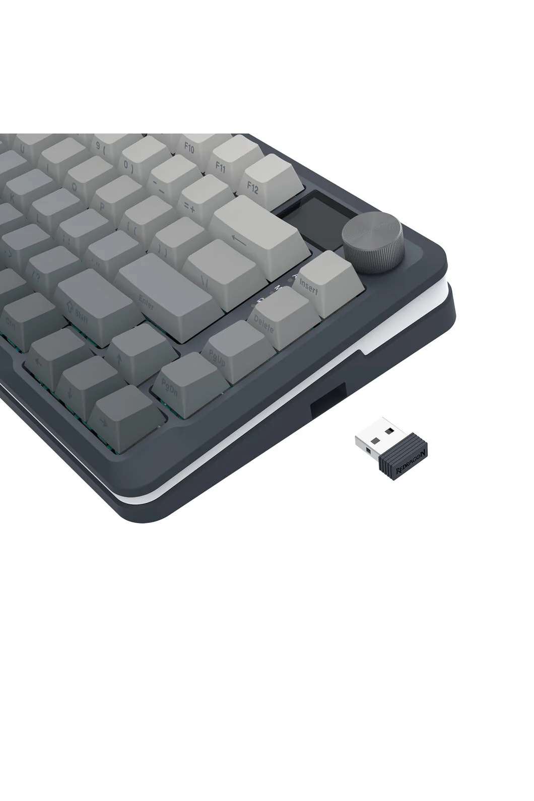 Redragon K708GG RGB Pro Fleact Charcoal 75% LCD Gasket Wireless Mechanical Keyboard - Image 9