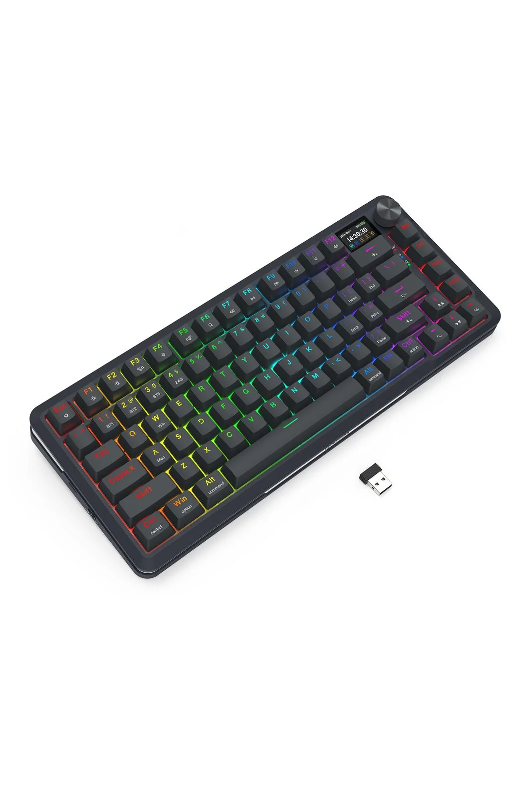 Redragon K708RGB-Pro Fleact Black 75% LCD Mechanical Keyboard - Image 5