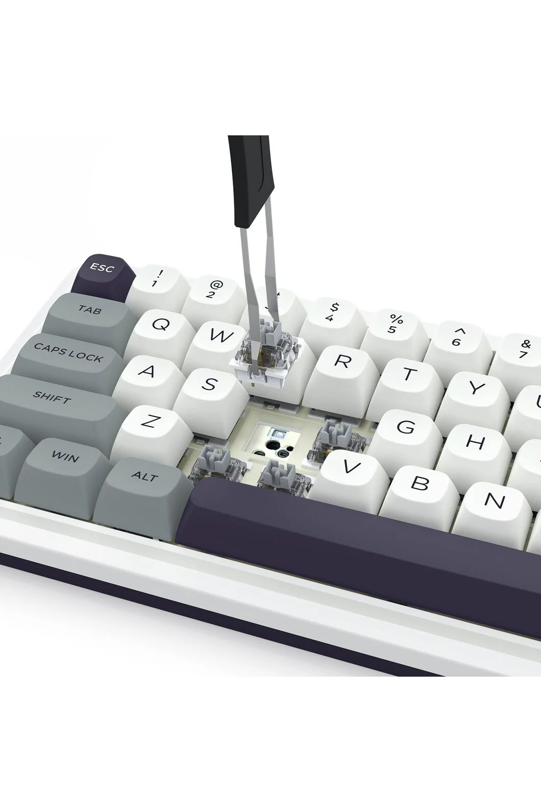 Redragon K730WGP RGB Pro Draconic V2 Grey 60% Gasket Wireless Mechanical Keyboard - Image 13