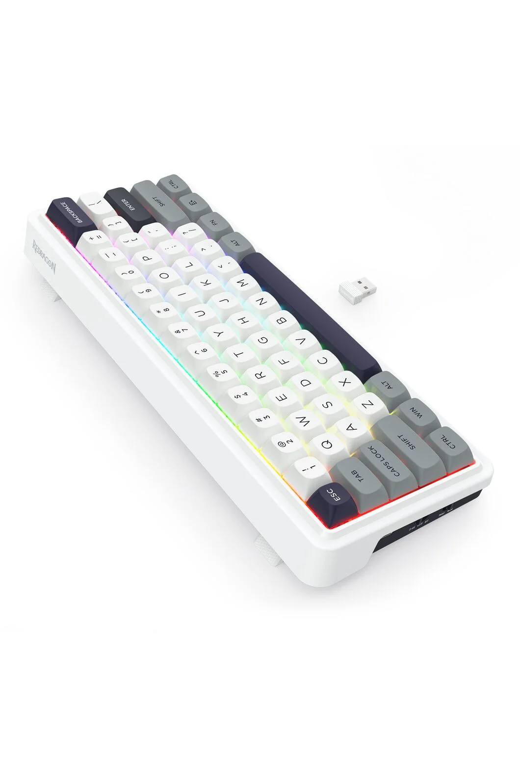 Redragon K730WGP RGB Pro Draconic V2 Grey 60% Gasket Wireless Mechanical Keyboard - Image 6