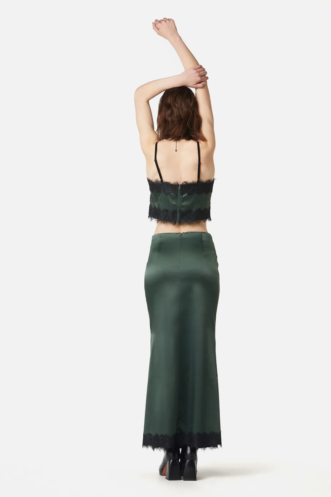 Remnants Satin Lace Skirt - Image 5